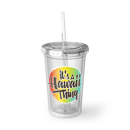 Double Wall Insulated Cup w/Straw
