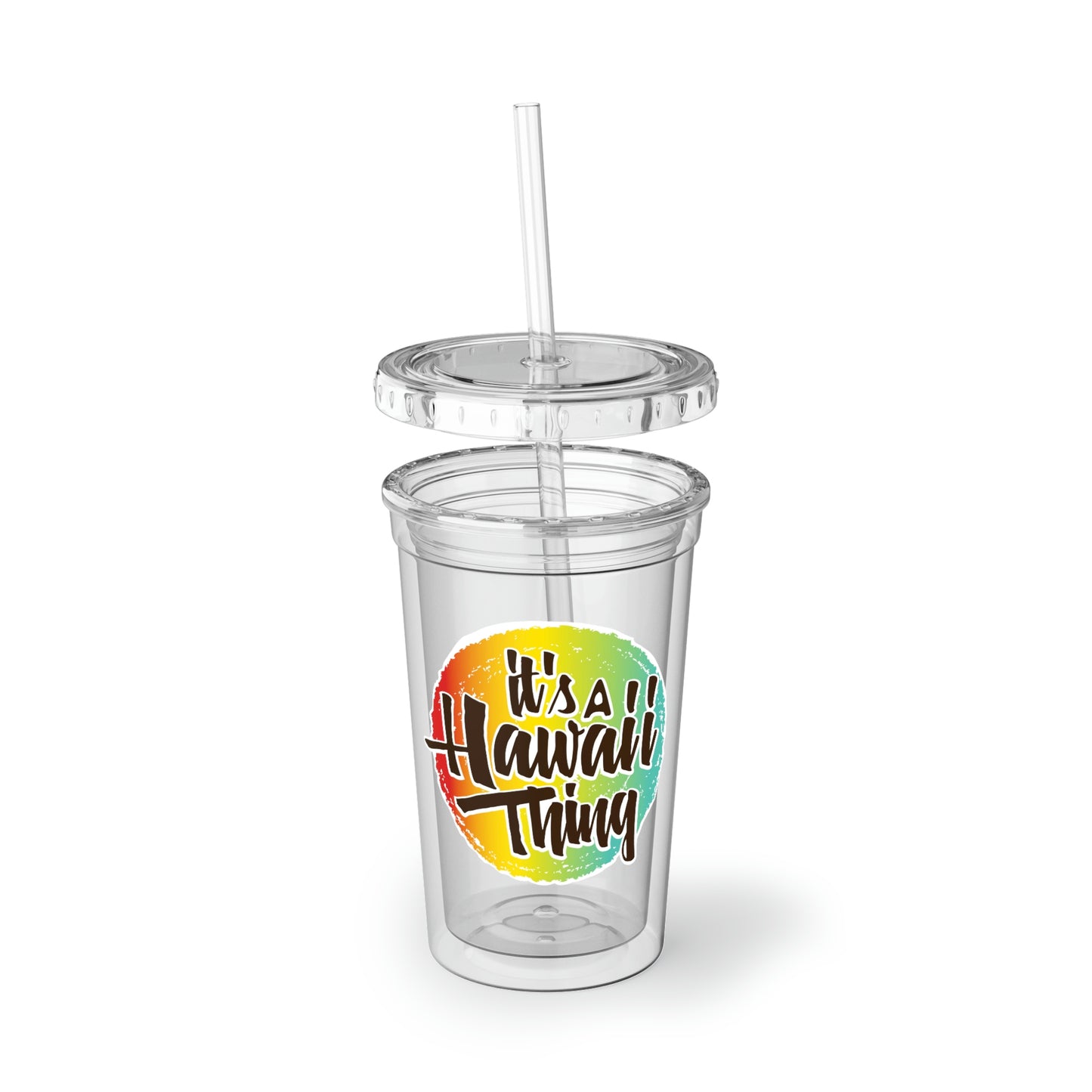 Double Wall Insulated Cup w/Straw